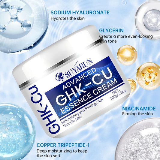 GHK-CU Cream - Anti-aging facial moisturizer, firming and moisturizing for all skin types, suitable for men and women.