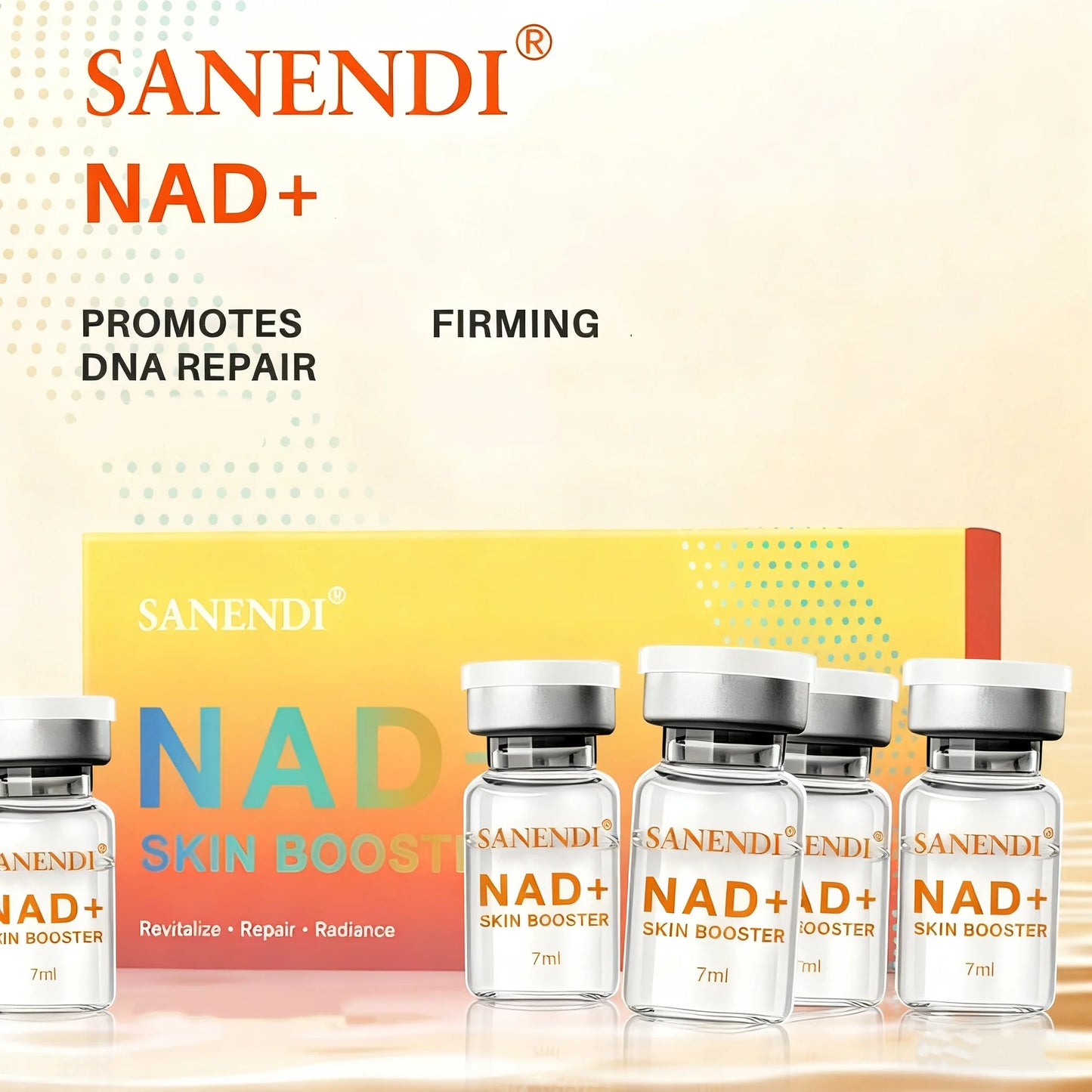 Newest NAD+ Serum For Facial Lifting NAD Plus PDRN Essence Dr.Pen Serum for Aging Dull Skin 5 Vials