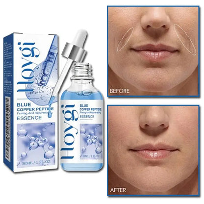 30ml Blue Copper Peptide Wrinkle Serum Firming Lifting Reduce Fine Lines Restore Skin Elasticity Moisturizing Hydrating Brighten